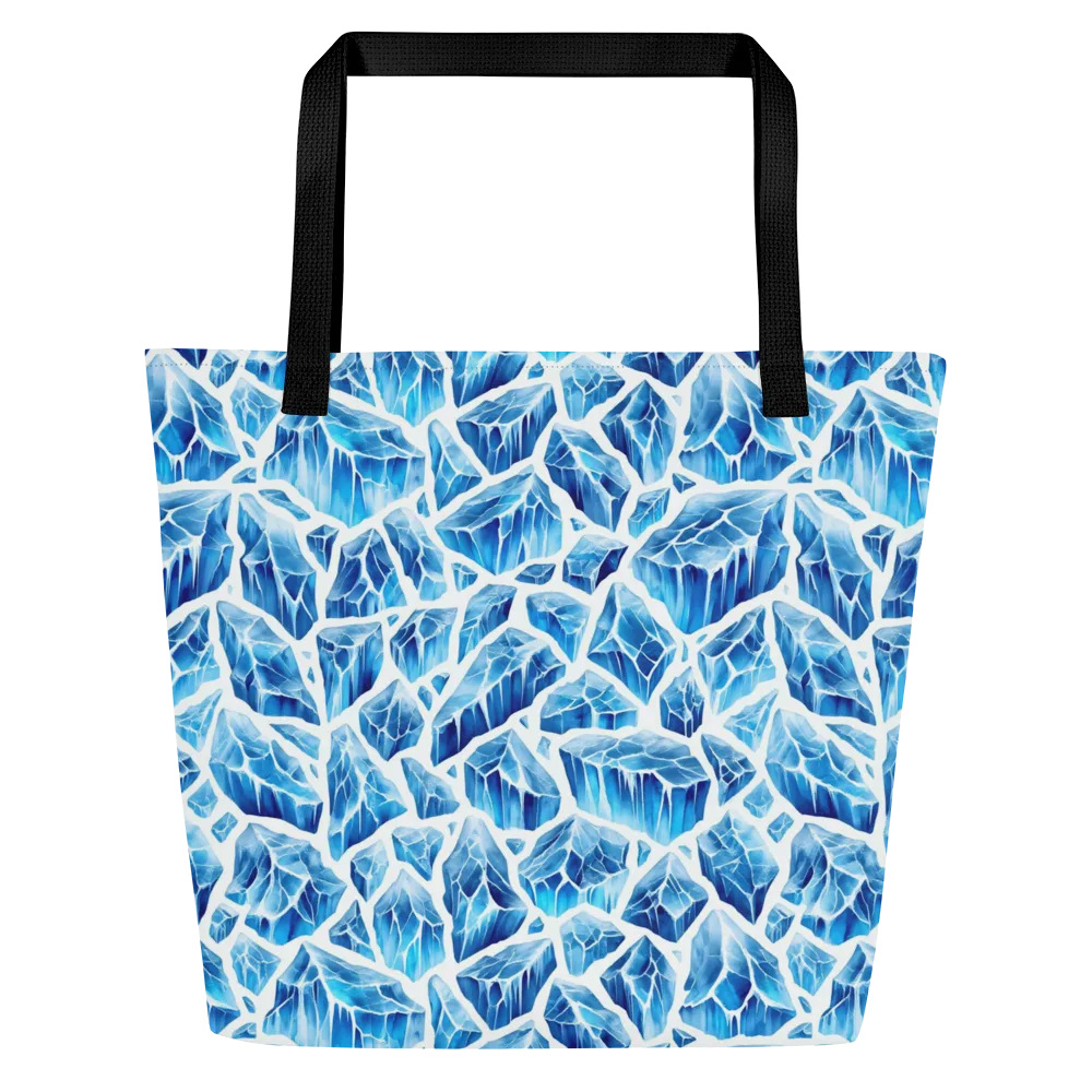 Glacial Mosaic on Large Tote Bag W/ Pocket — Front
