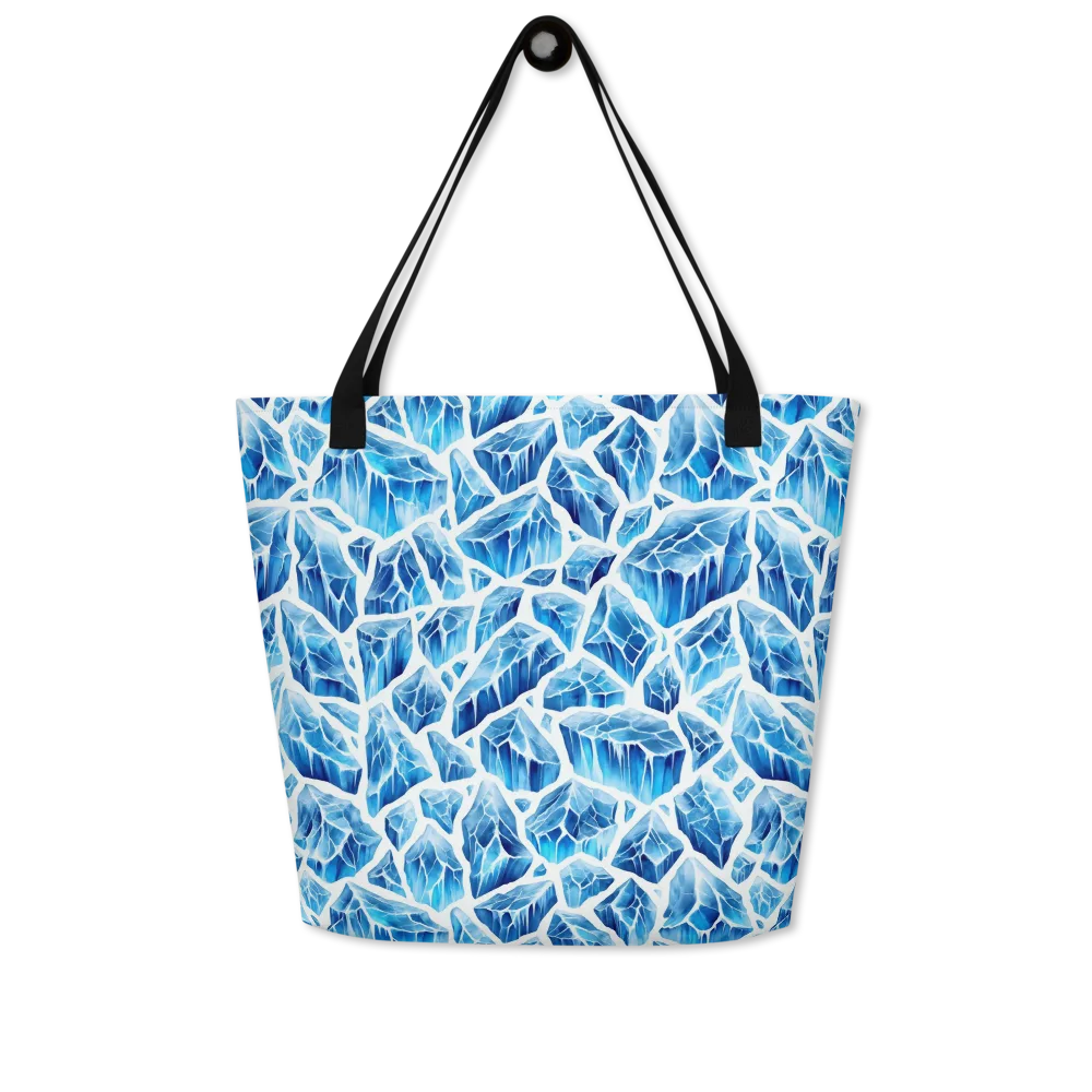 Glacial Mosaic on Large Tote Bag W/ Pocket — Front
