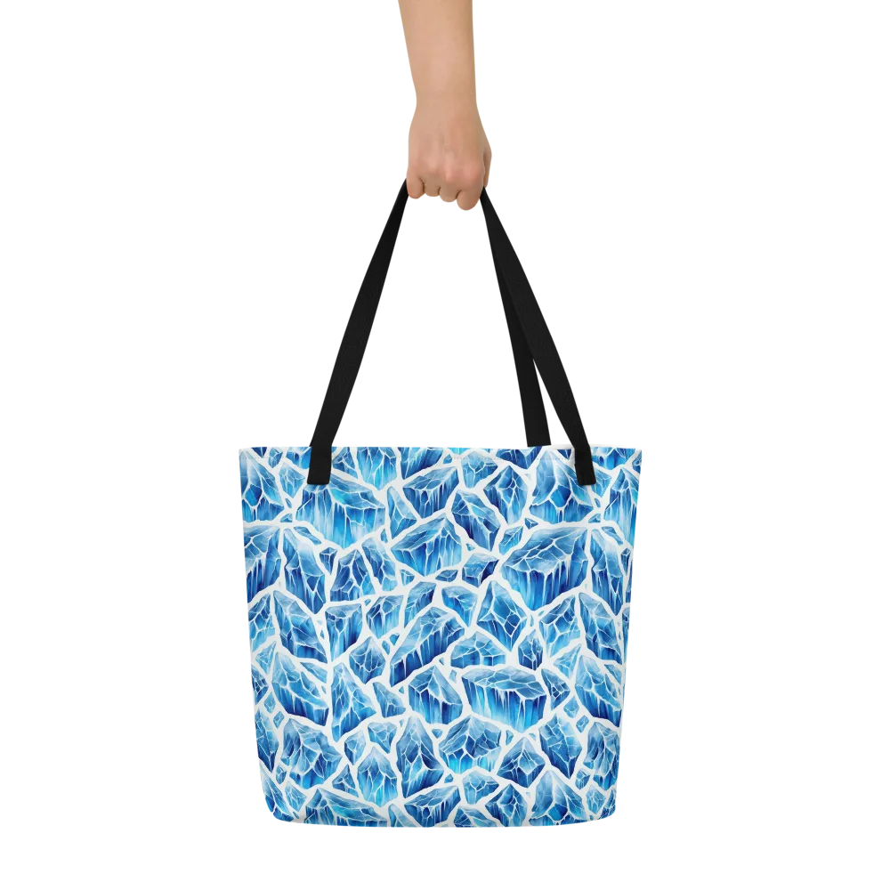 Glacial Mosaic on Large Tote Bag W/ Pocket — Front