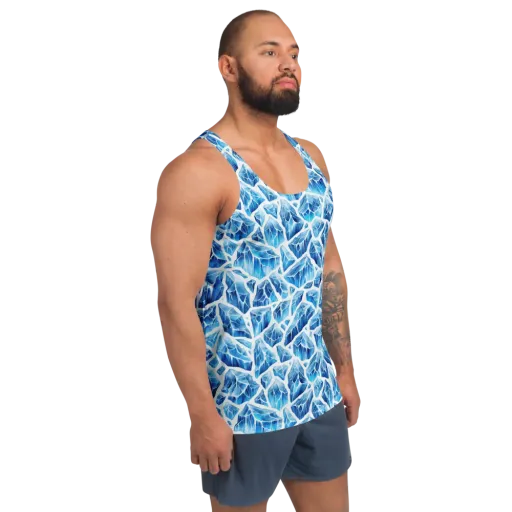 Glacial Mosaic on a Men's Tank Top