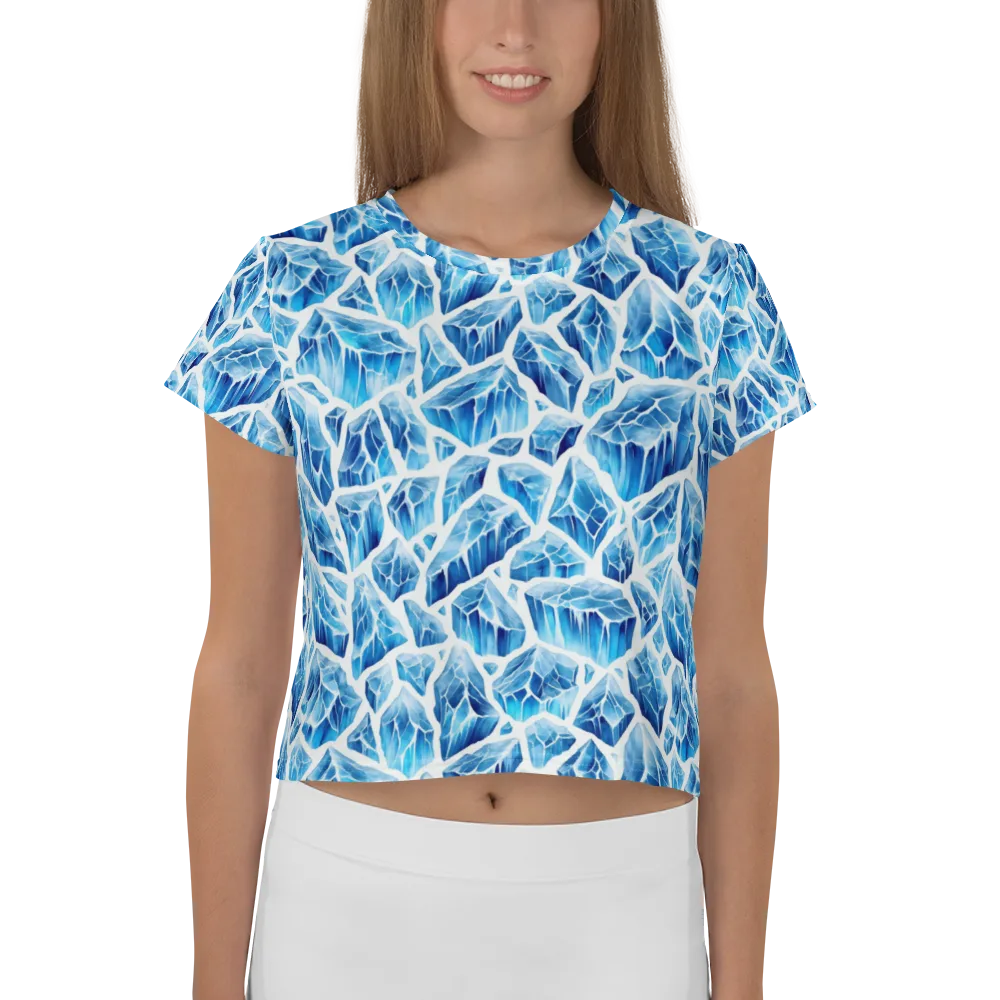 Glacial Mosaic on Crop Tee — Front