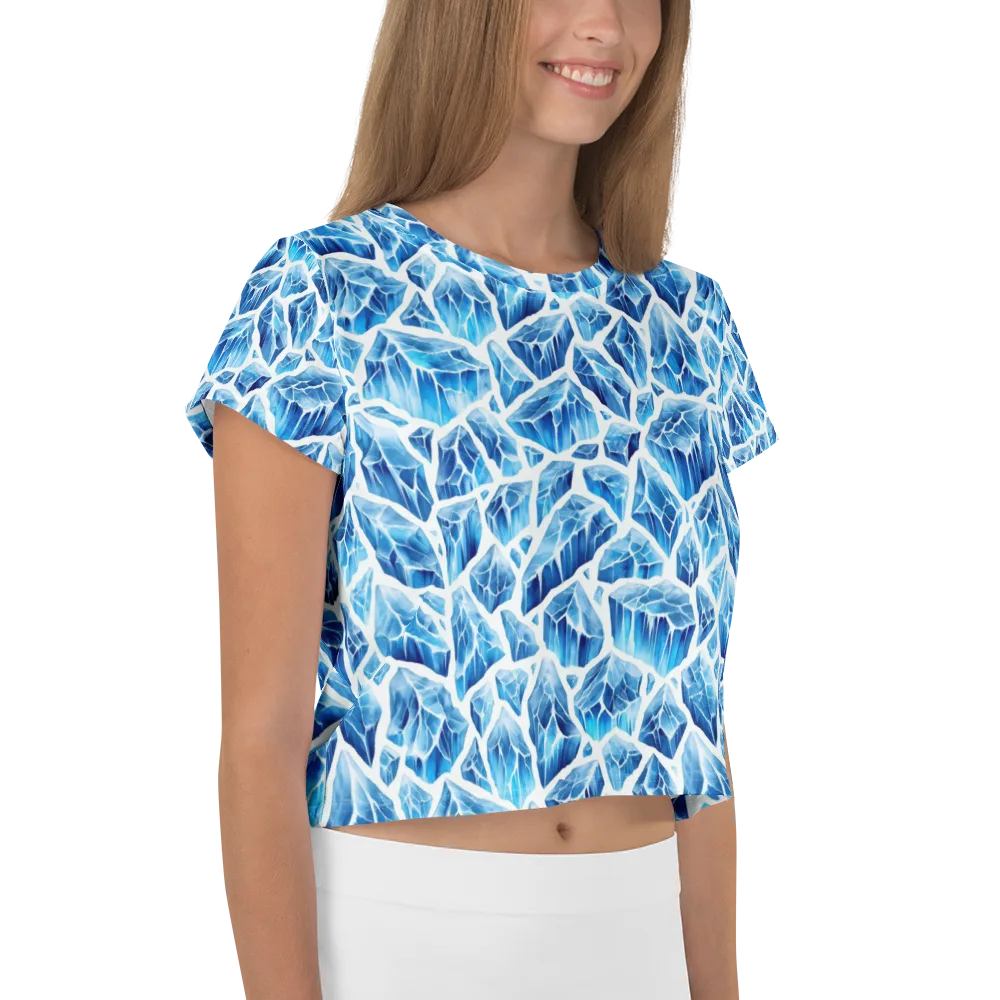Glacial Mosaic on Crop Tee — Right