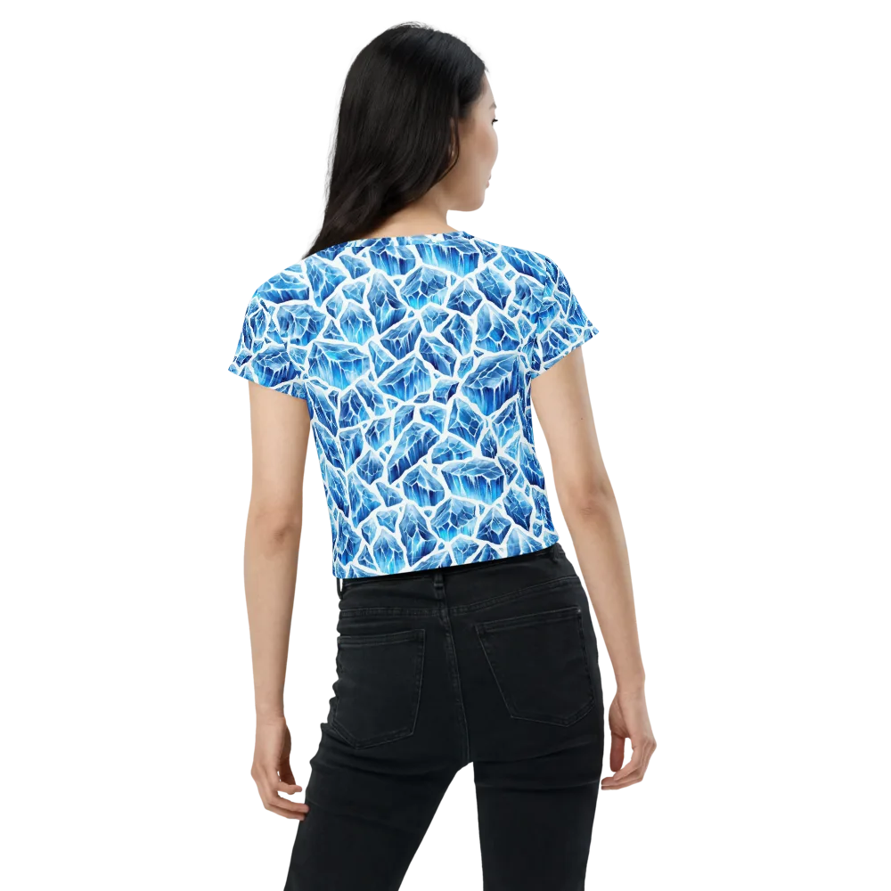 Glacial Mosaic on Crop Tee — Back