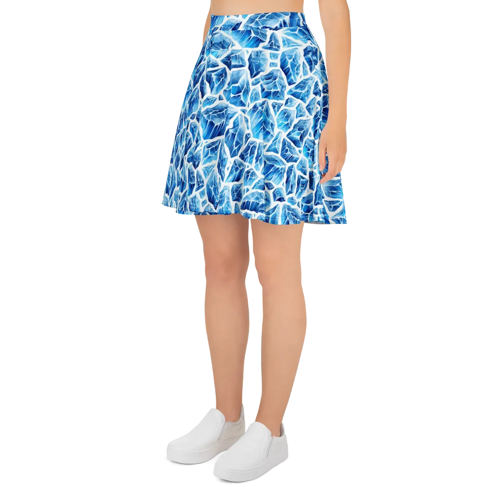 Glacial Mosaic on Skater Skirt — Left
