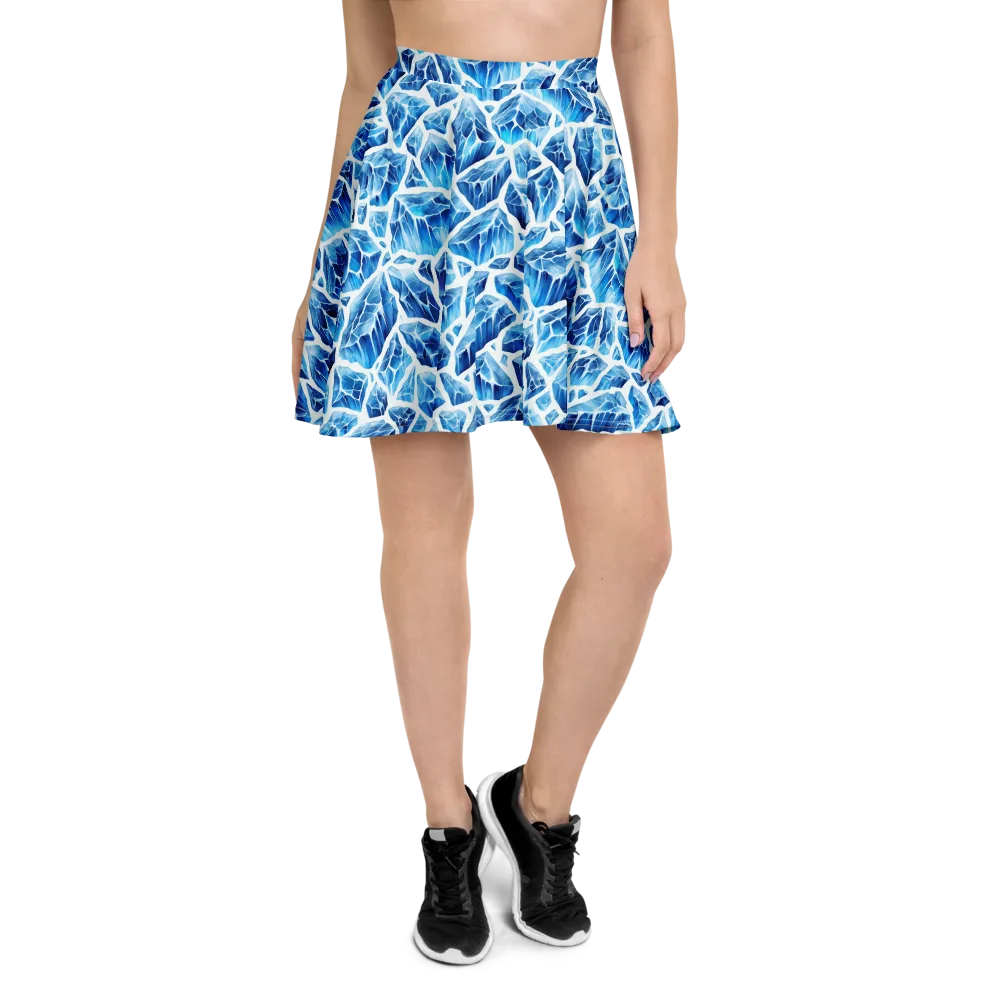Glacial Mosaic on Skater Skirt — Front