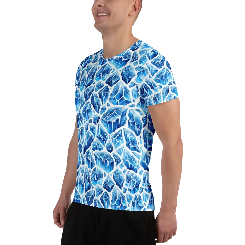 Glacial Mosaic on Men's Athletic T-Shirt — Left