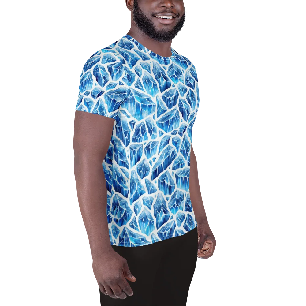 Glacial Mosaic on Men's Athletic T-Shirt — Right