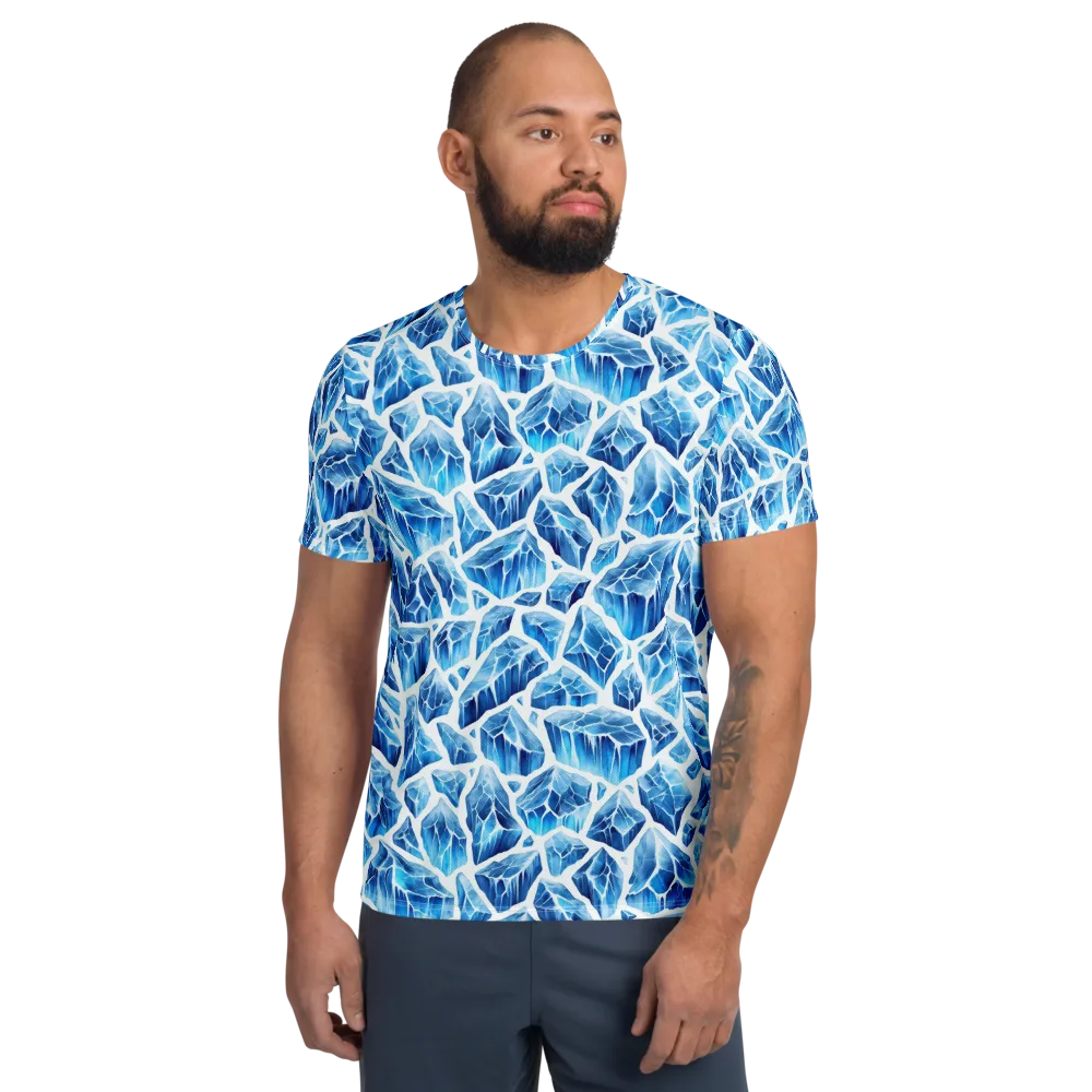 Glacial Mosaic on Men's Athletic T-Shirt — Front