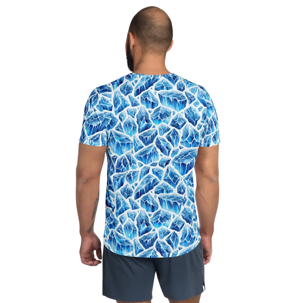 Glacial Mosaic on Men's Athletic T-Shirt — Back