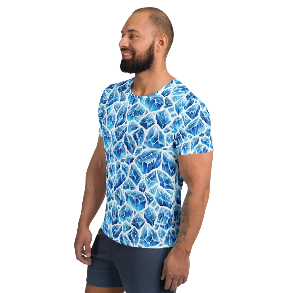 Glacial Mosaic on Men's Athletic T-Shirt — Left
