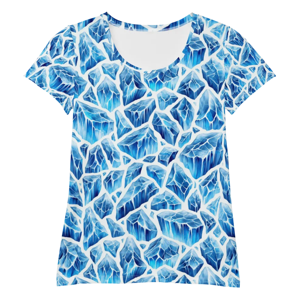 Glacial Mosaic on Women's Athletic T-Shirt — Front