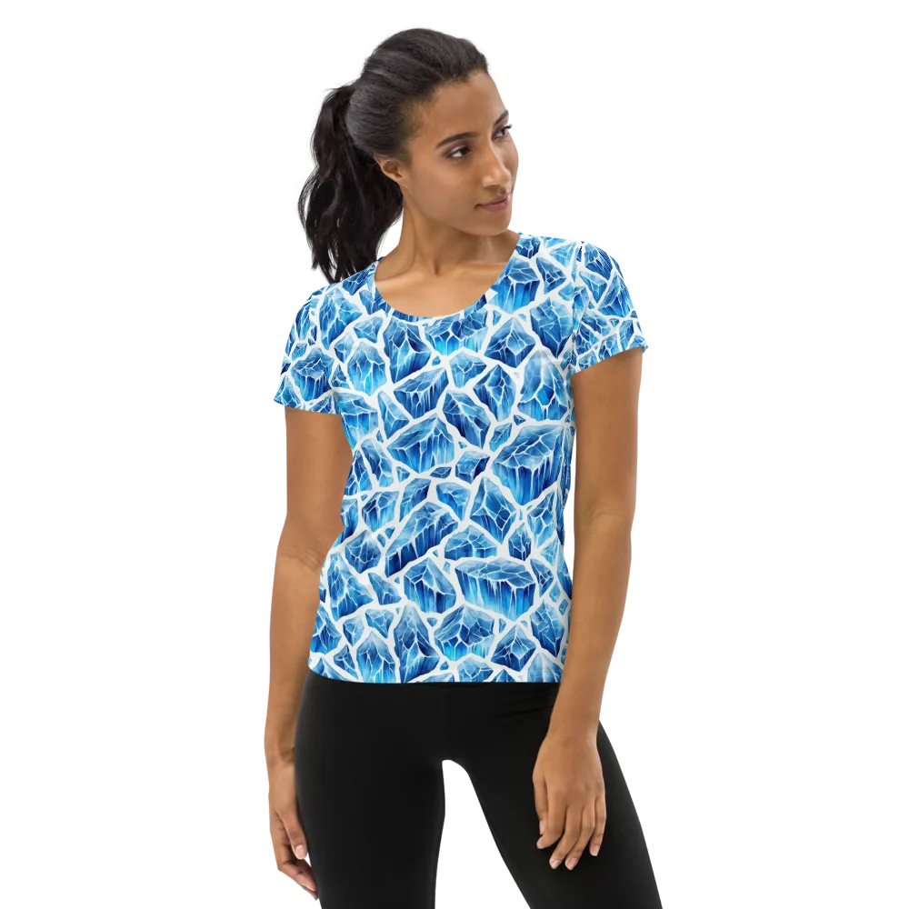 Glacial Mosaic on Women's Athletic T-Shirt — Front