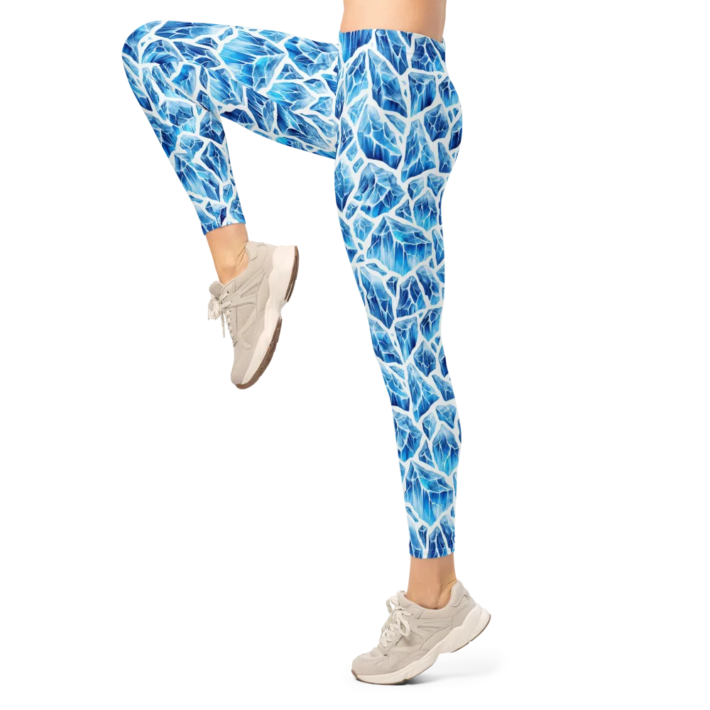 Glacial Mosaic on Leggings — Left