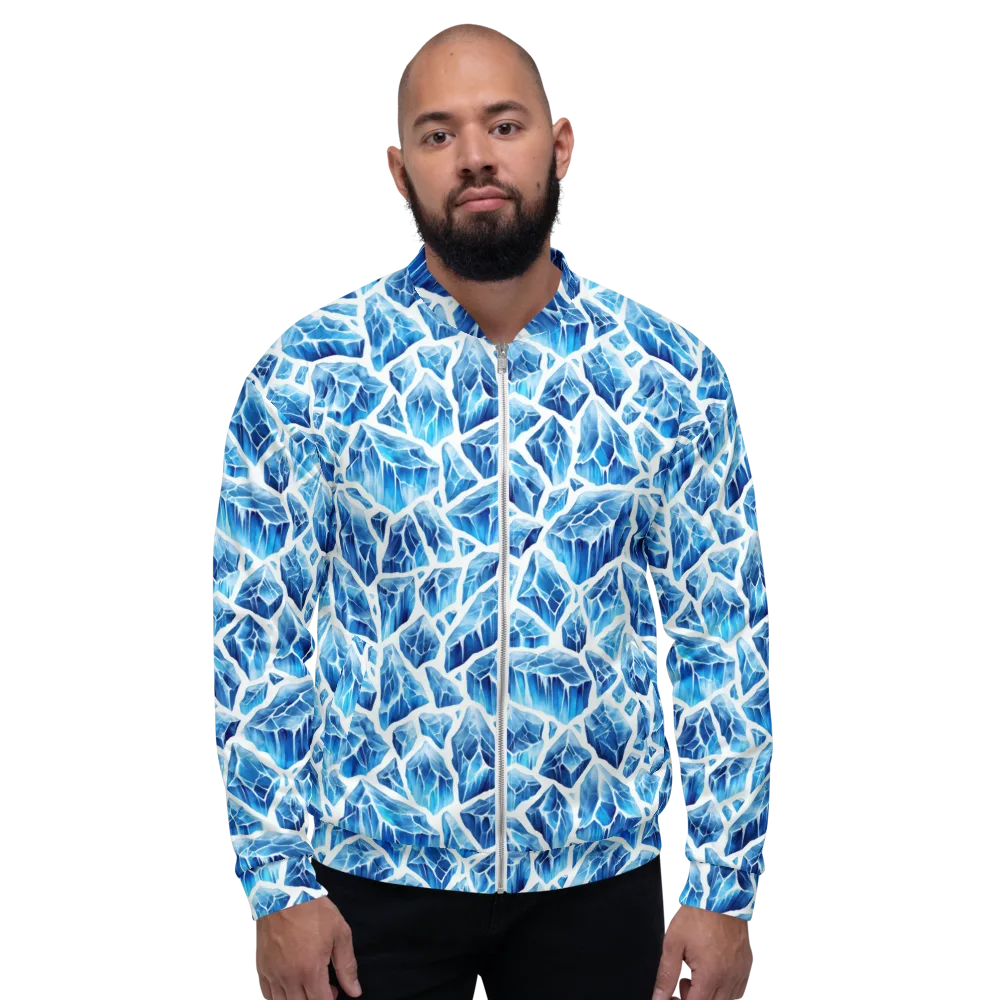 Glacial Mosaic on Bomber Jacket — Front