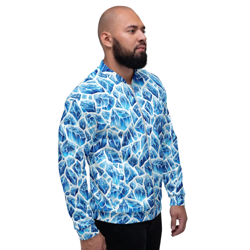 Glacial Mosaic on Bomber Jacket — Right