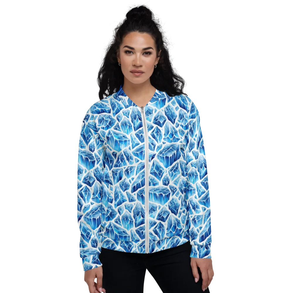 Glacial Mosaic on Bomber Jacket — Front