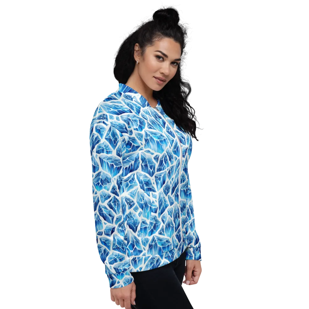 Glacial Mosaic on Bomber Jacket — Right