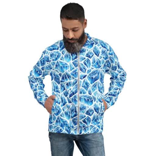 Glacial Mosaic on a Bomber Jacket