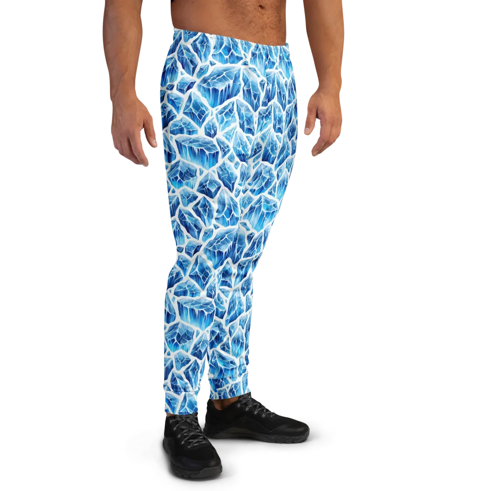 Glacial Mosaic on Men's Joggers — Right