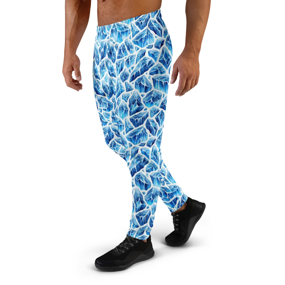 Glacial Mosaic on Men's Joggers — Left