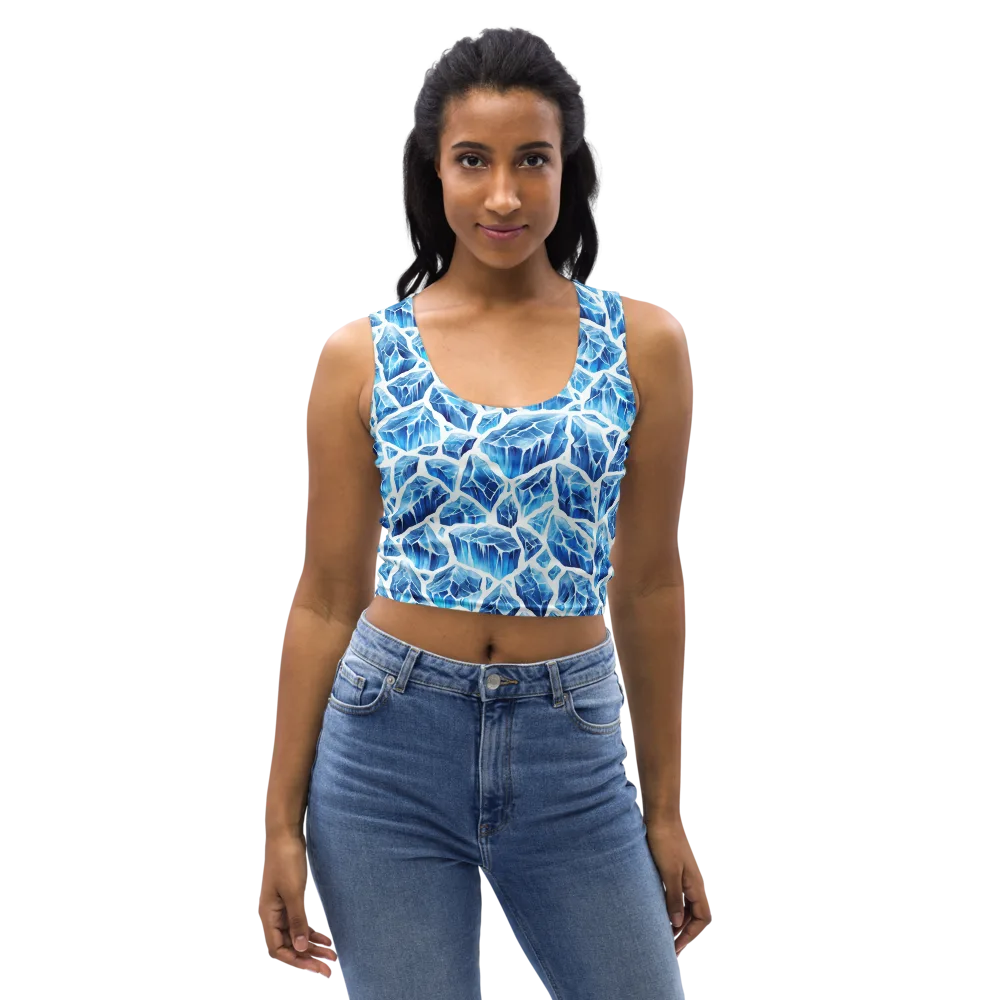 Glacial Mosaic on Crop Top — Front