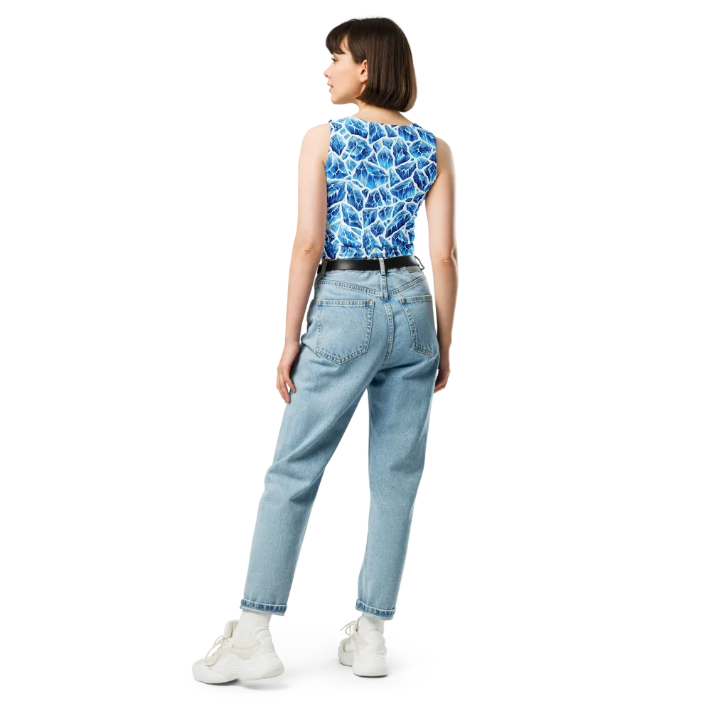 Glacial Mosaic on Crop Top — Back