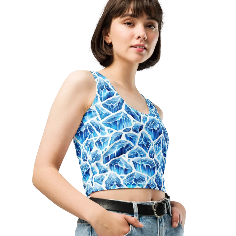 Glacial Mosaic on Crop Top — Right Front