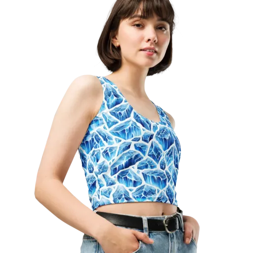 Glacial Mosaic on a Crop Top