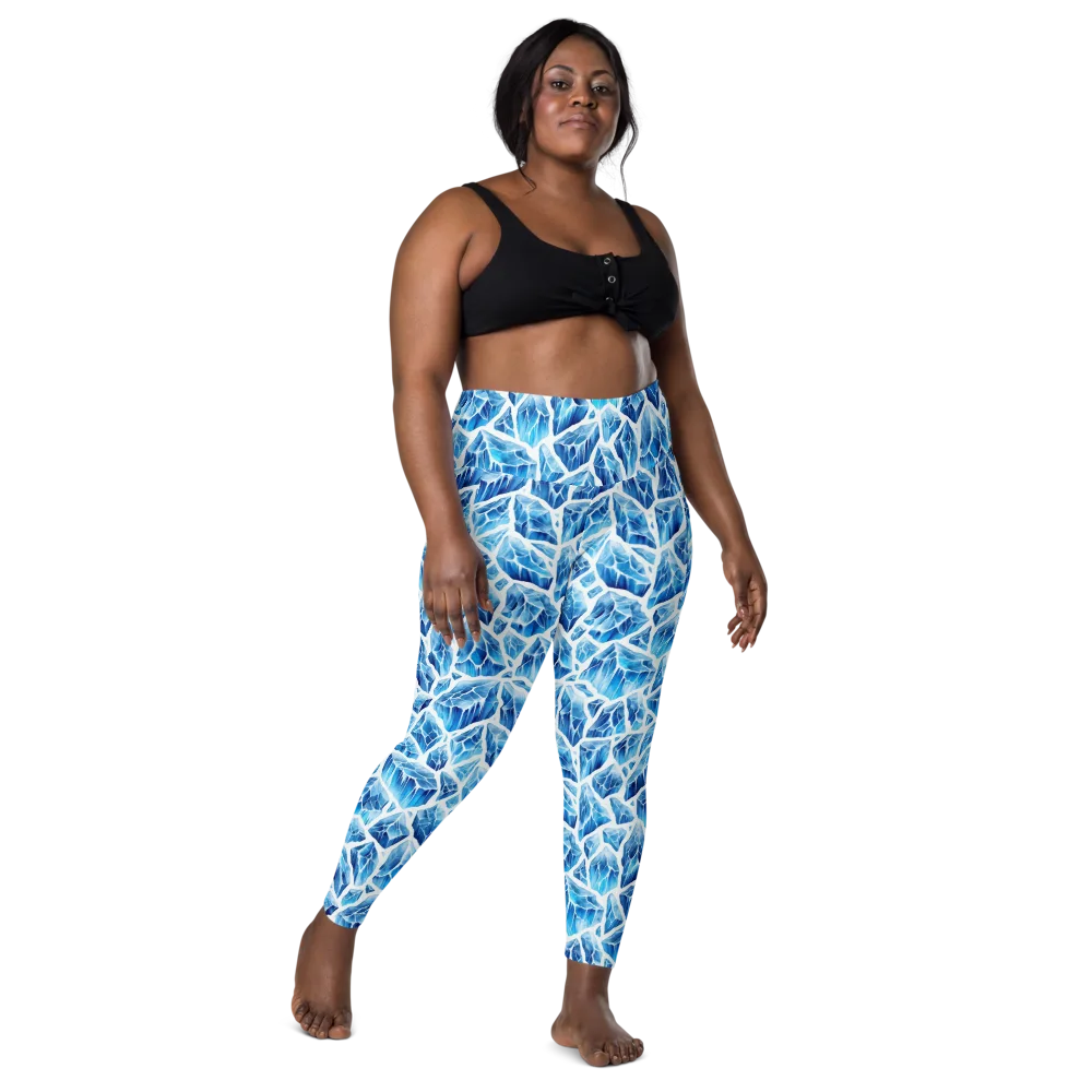 Glacial Mosaic on Leggings with Pockets — Front