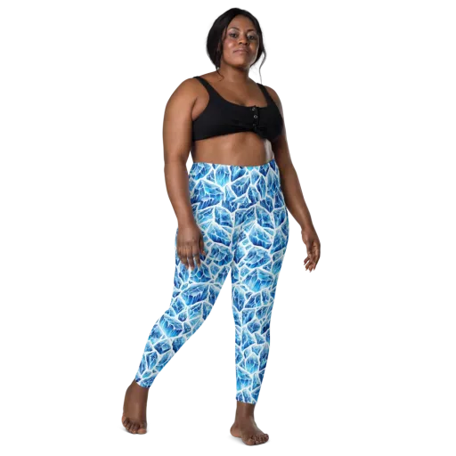 Glacial Mosaic on a Leggings with Pockets