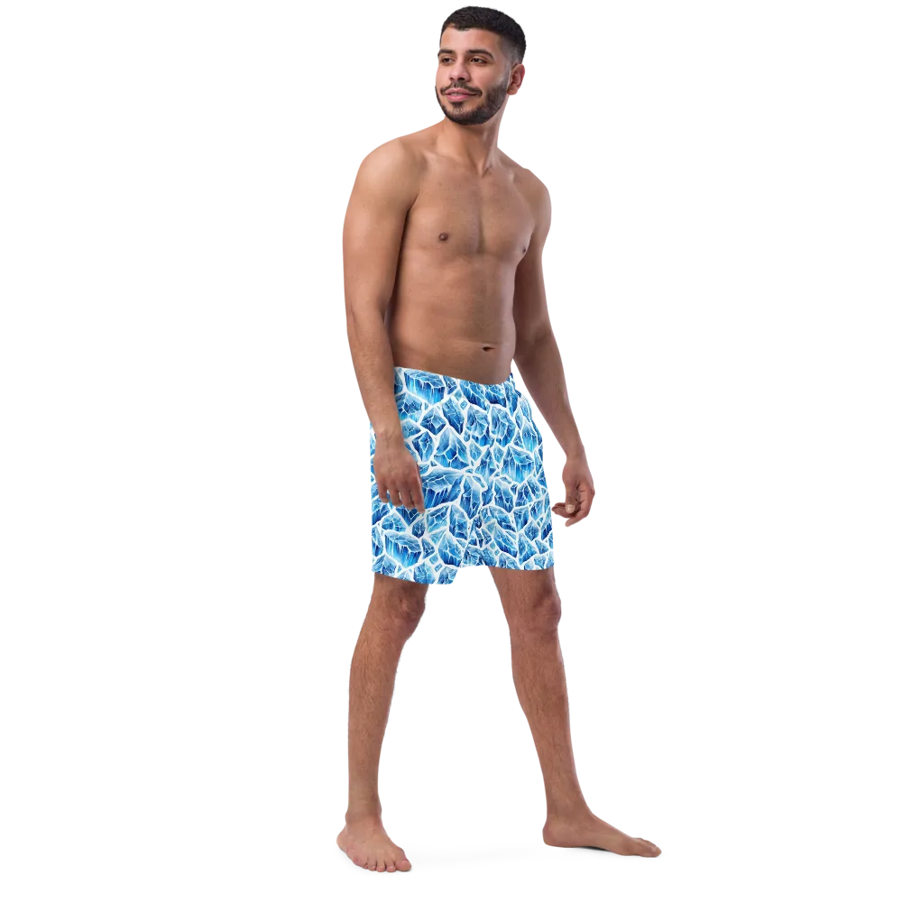 Glacial Mosaic on Swim Trunks — Right Front