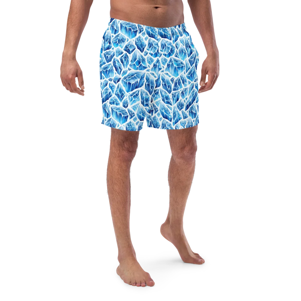 Glacial Mosaic on Swim Trunks — Front