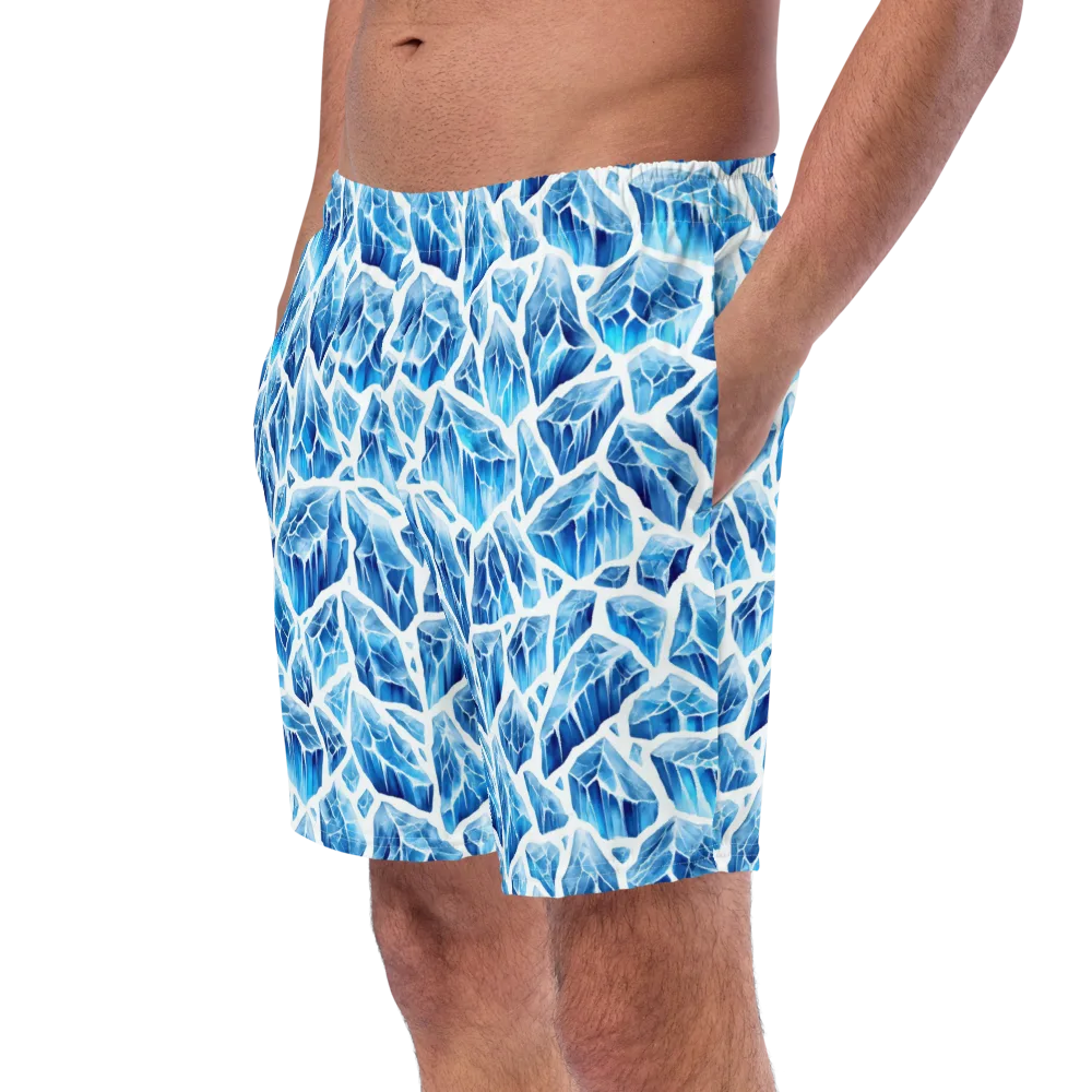 Glacial Mosaic on Swim Trunks — Left Front