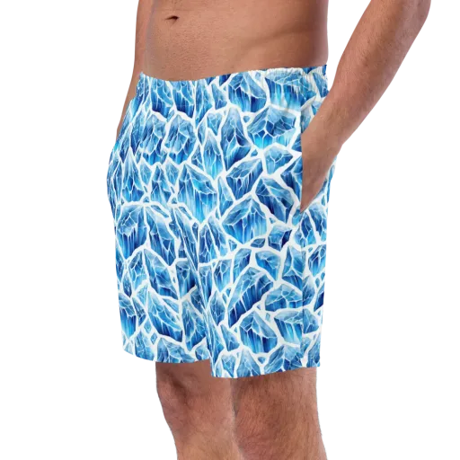 Glacial Mosaic on a Swim Trunks