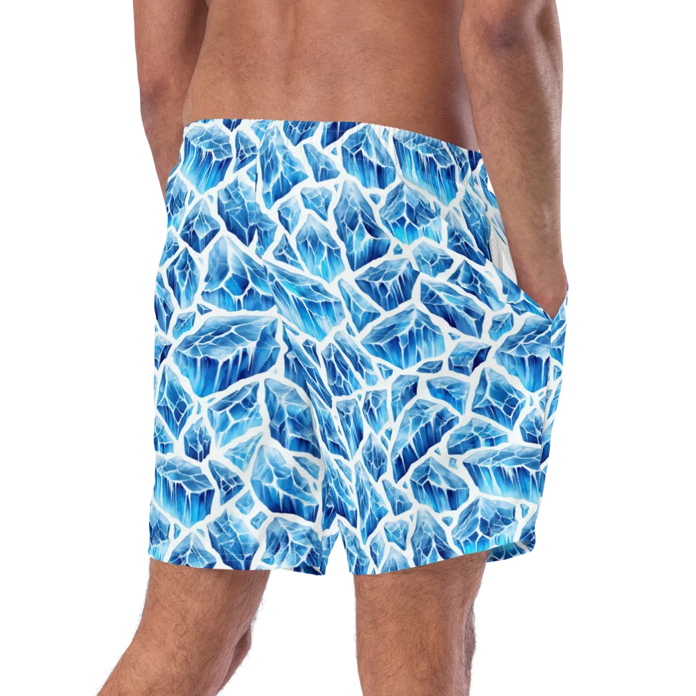 Glacial Mosaic on Swim Trunks — Right Back