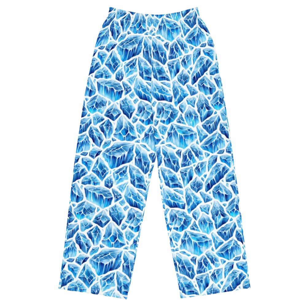 Glacial Mosaic on Wide-Leg Pants — Front
