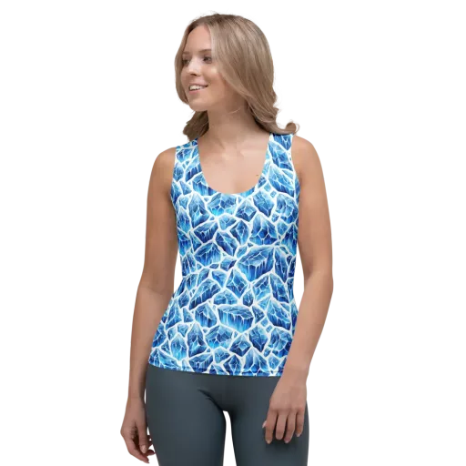 Glacial Mosaic on a Women's Tank Top