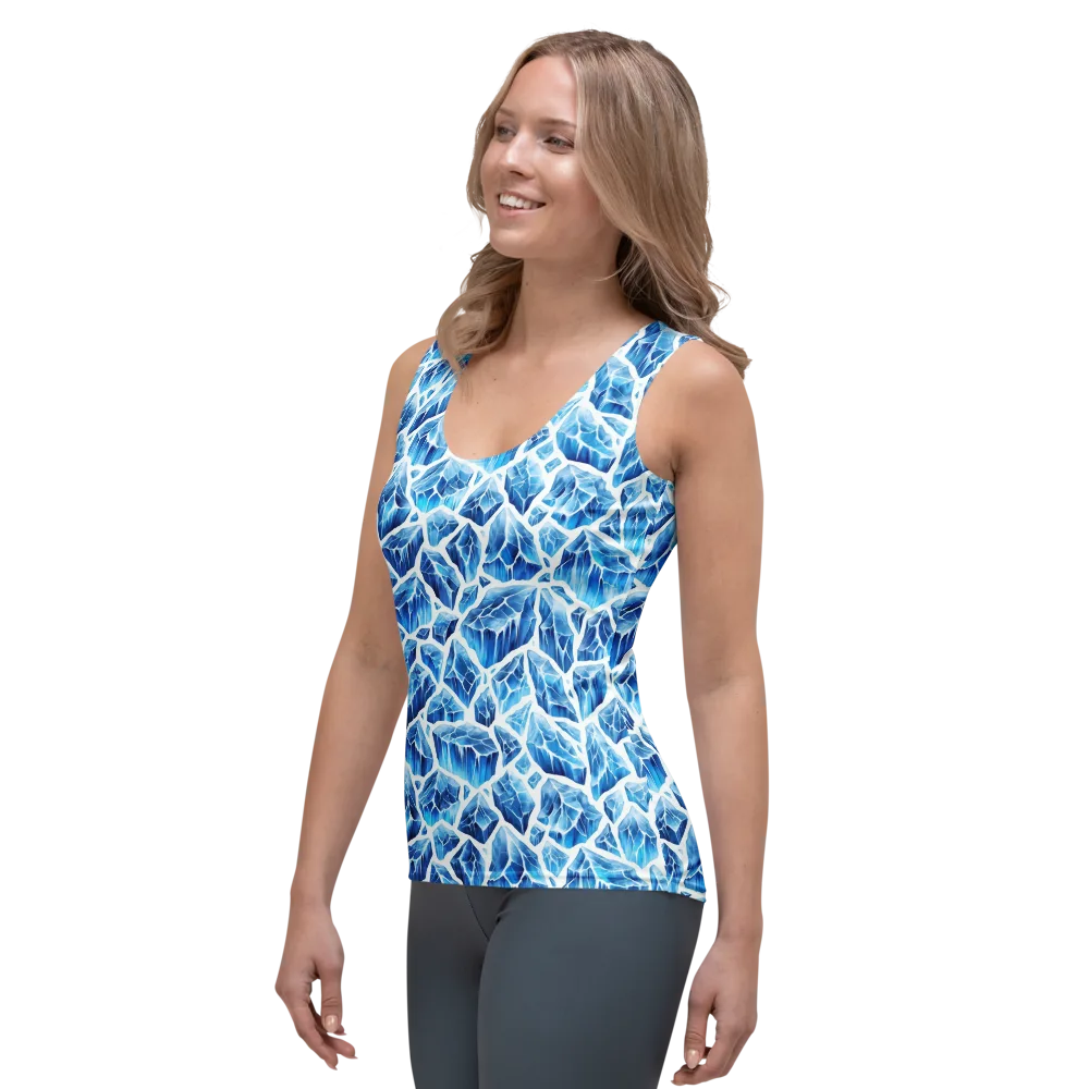 Glacial Mosaic on Women's Tank Top — Left Front