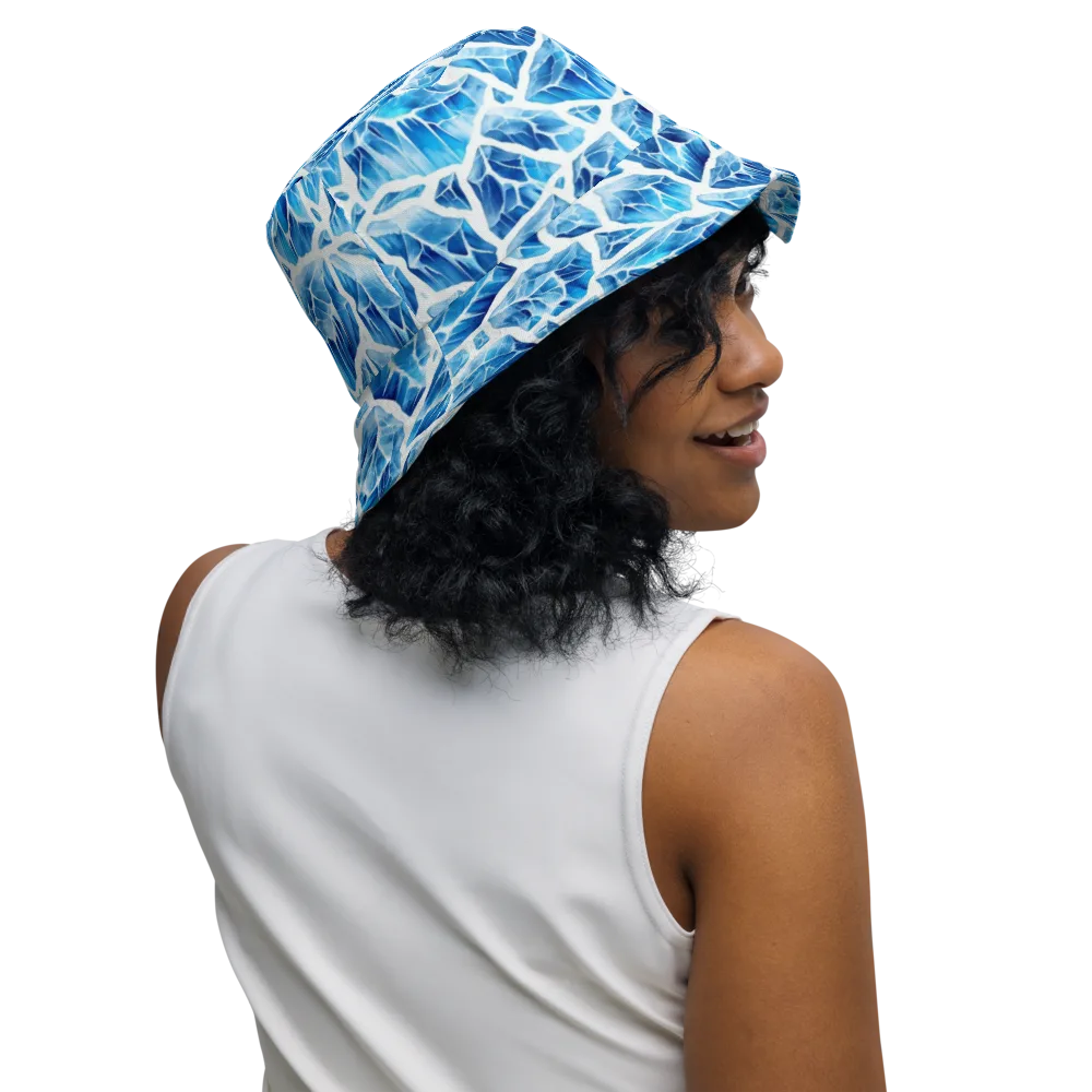 Glacial Mosaic on Reversible Bucket Hat — Right Outside