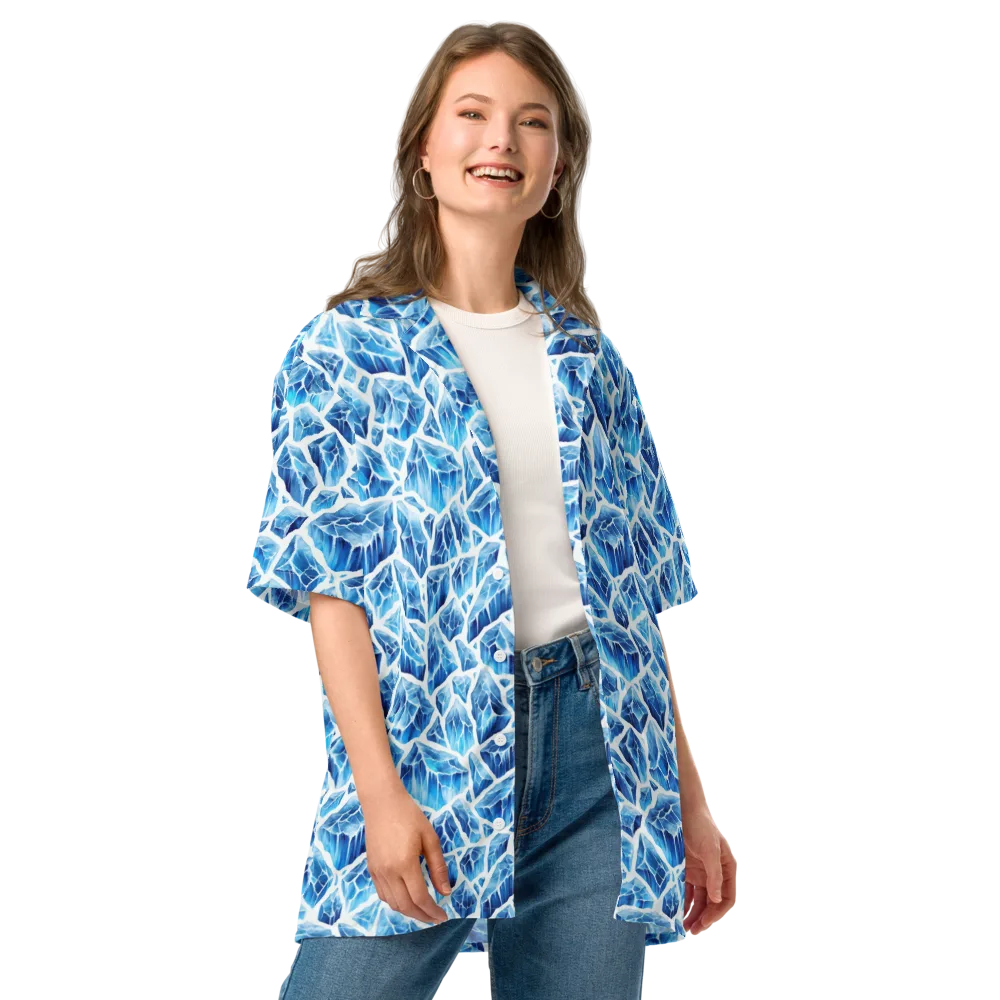 Glacial Mosaic on Button Shirt — Front
