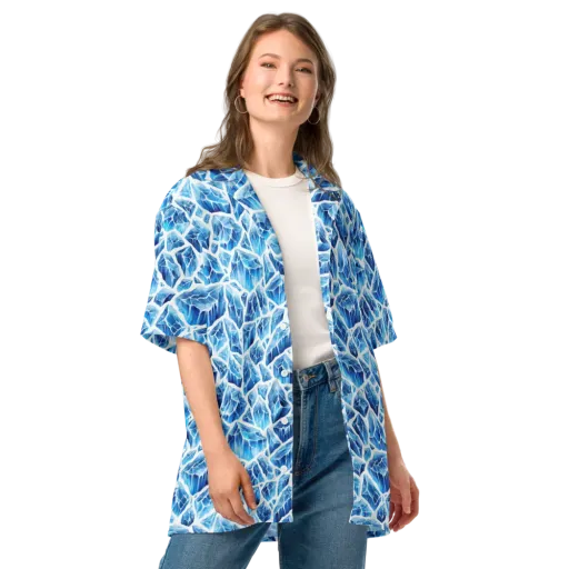 Glacial Mosaic on a Button Shirt