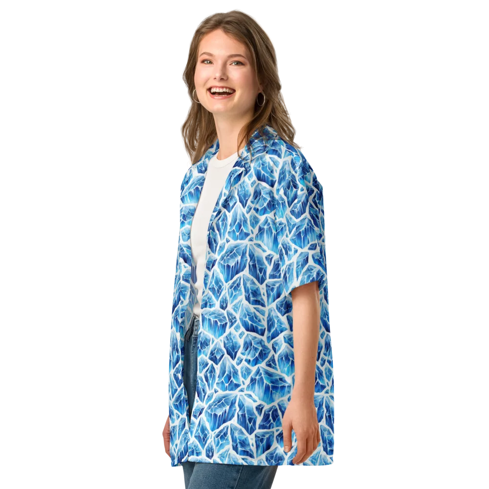 Glacial Mosaic on Button Shirt — Left Front