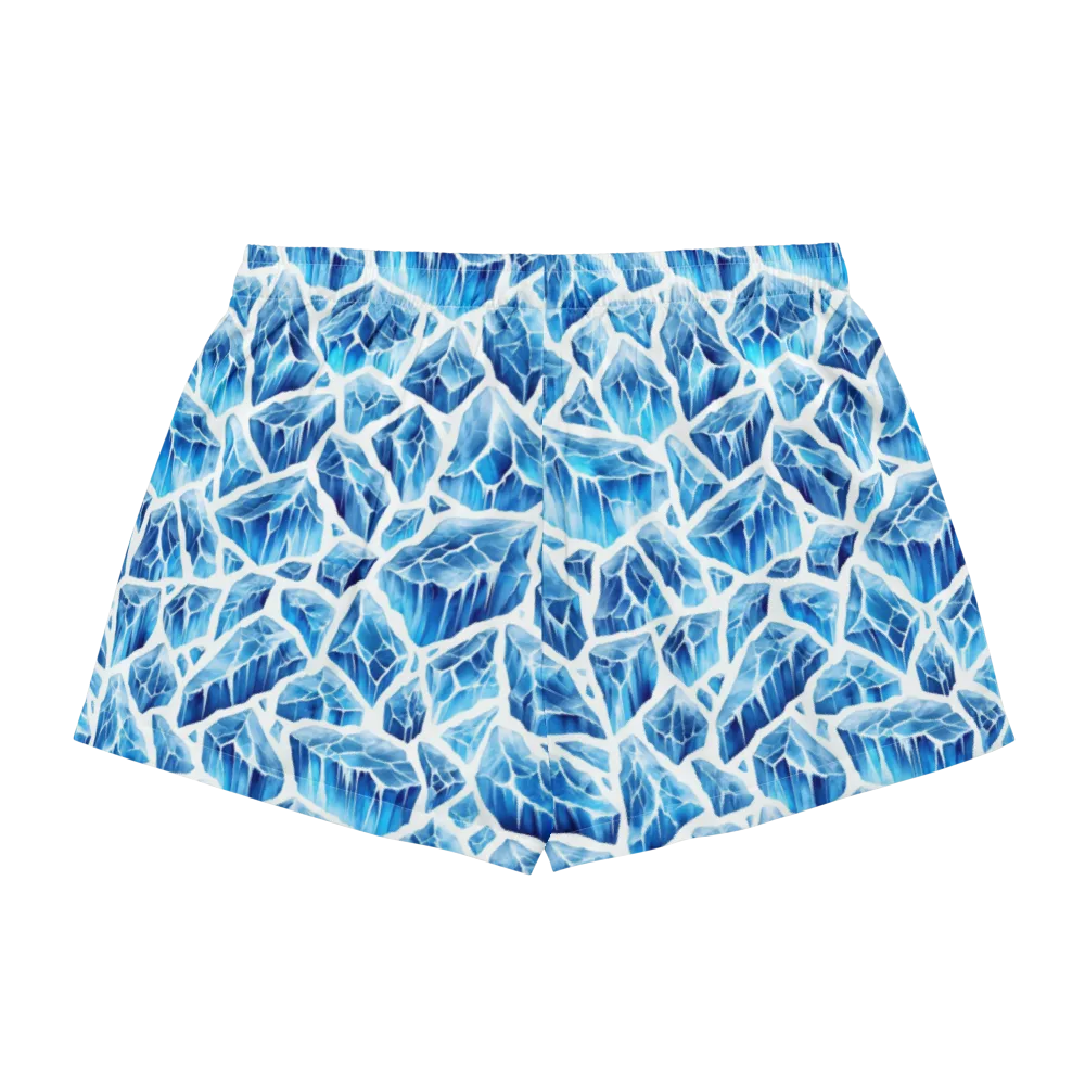 Glacial Mosaic on Women's Pajama Shorts — Back