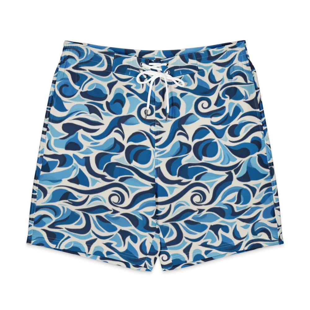 Azure Sway on Men's Board Shorts — Front