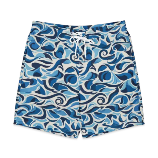 Azure Sway on a Men's Board Shorts