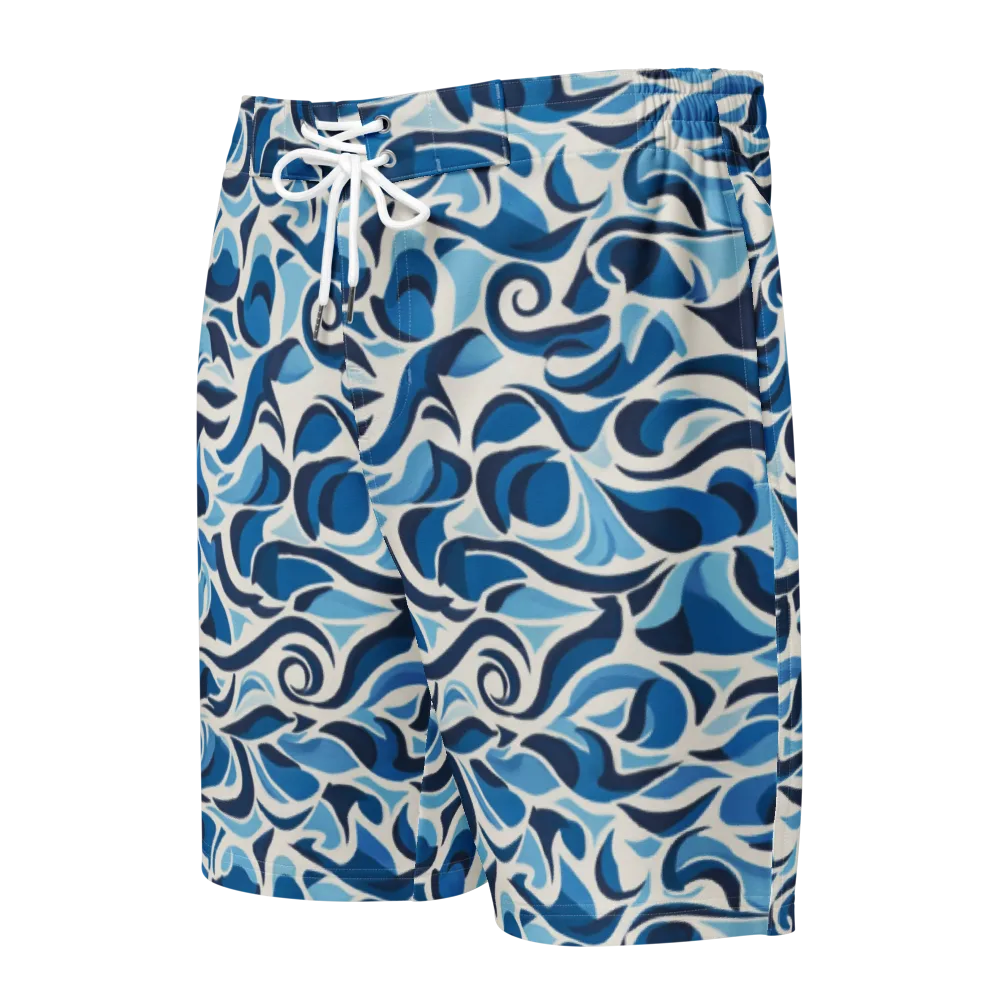 Azure Sway on Men's Board Shorts — Front