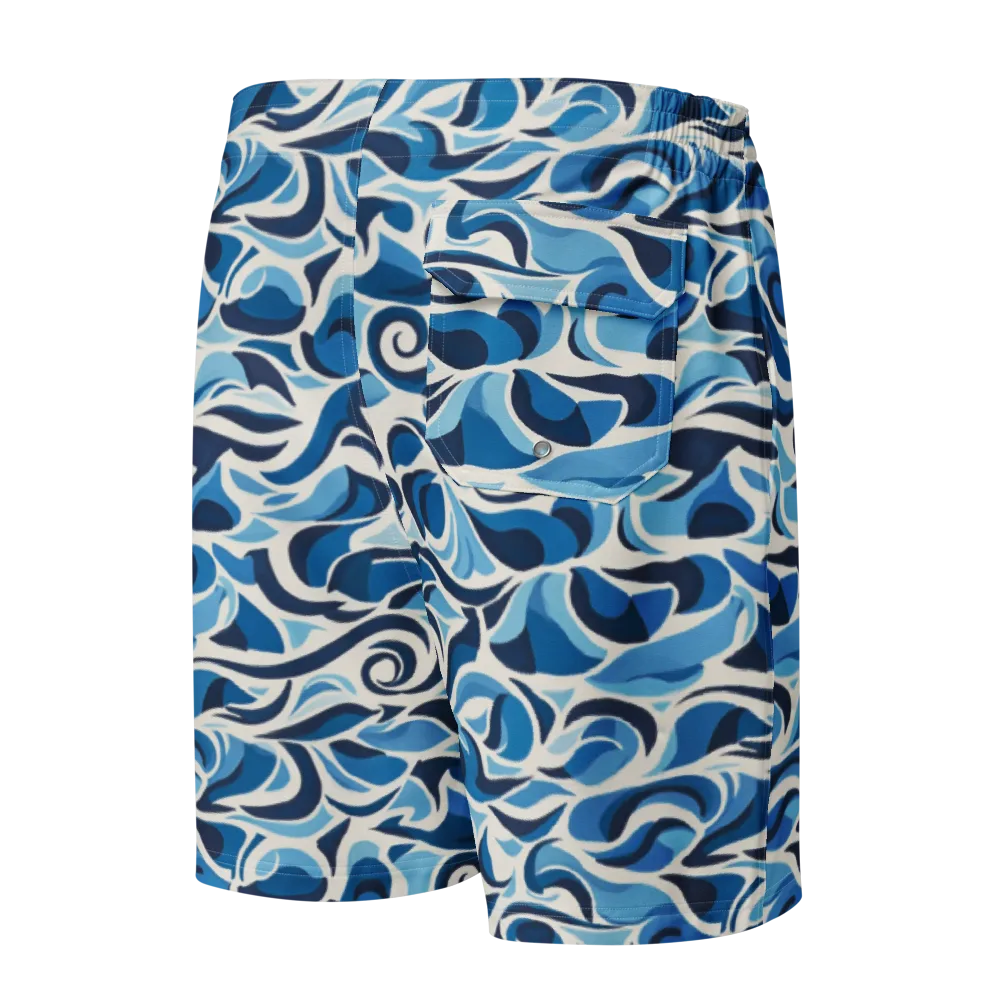 Azure Sway on Men's Board Shorts — Back