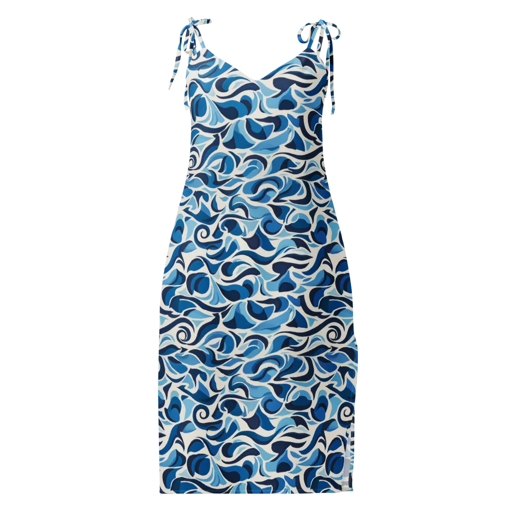 Azure Sway on Slip Dress — Front