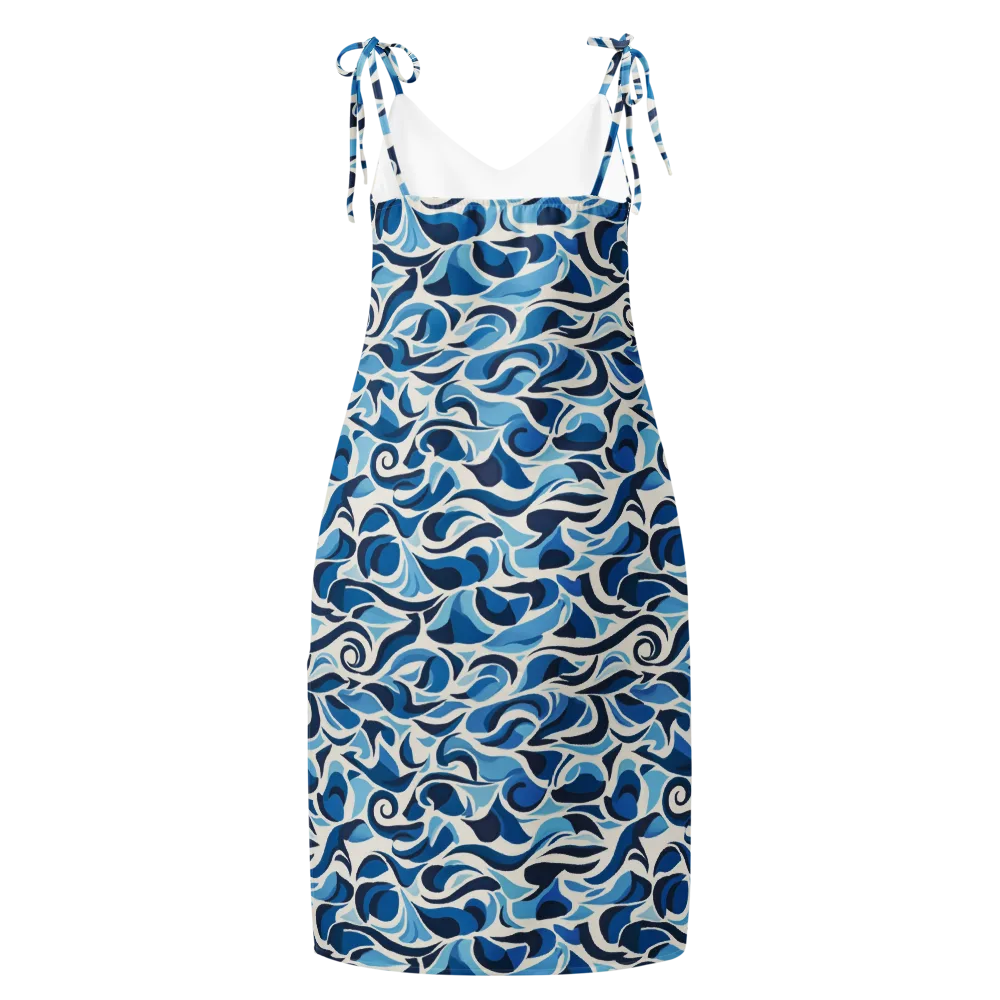 Azure Sway on Slip Dress — Back