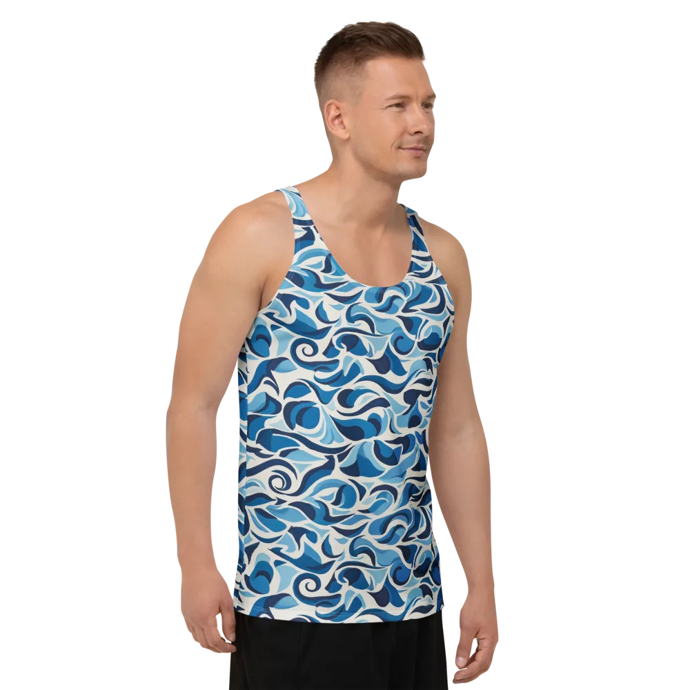 Azure Sway on Men's Tank Top — Right Front
